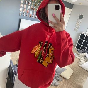 blackhawks hockey oversized hoodie